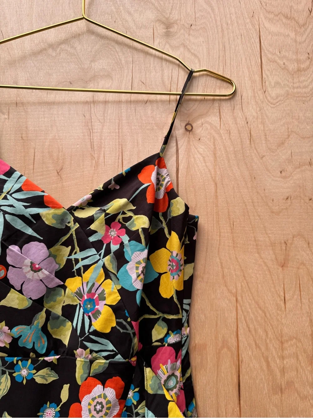 J CREW Ruffle Dress Liberty Pavilion Black Floral 2